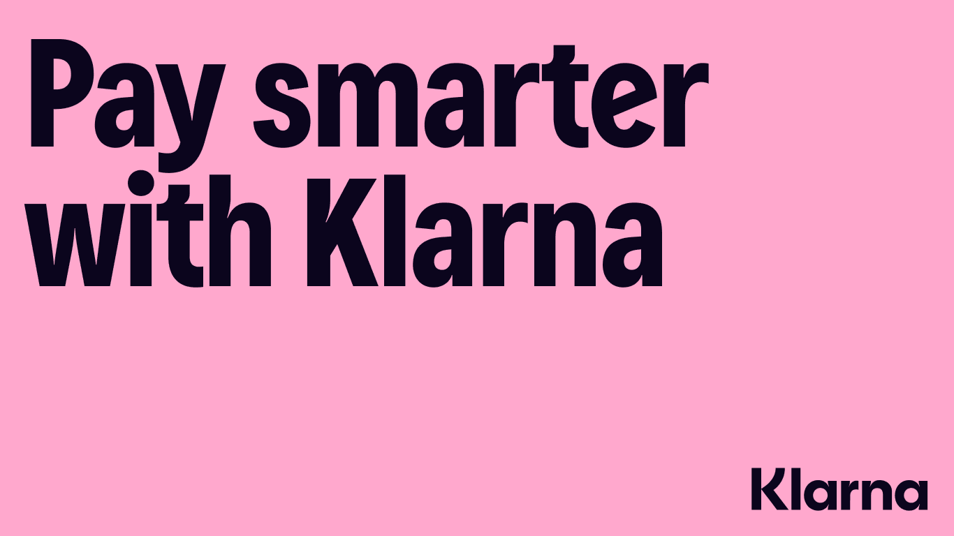 A pink background with the words " how smarter is that klarna ?" written in black.